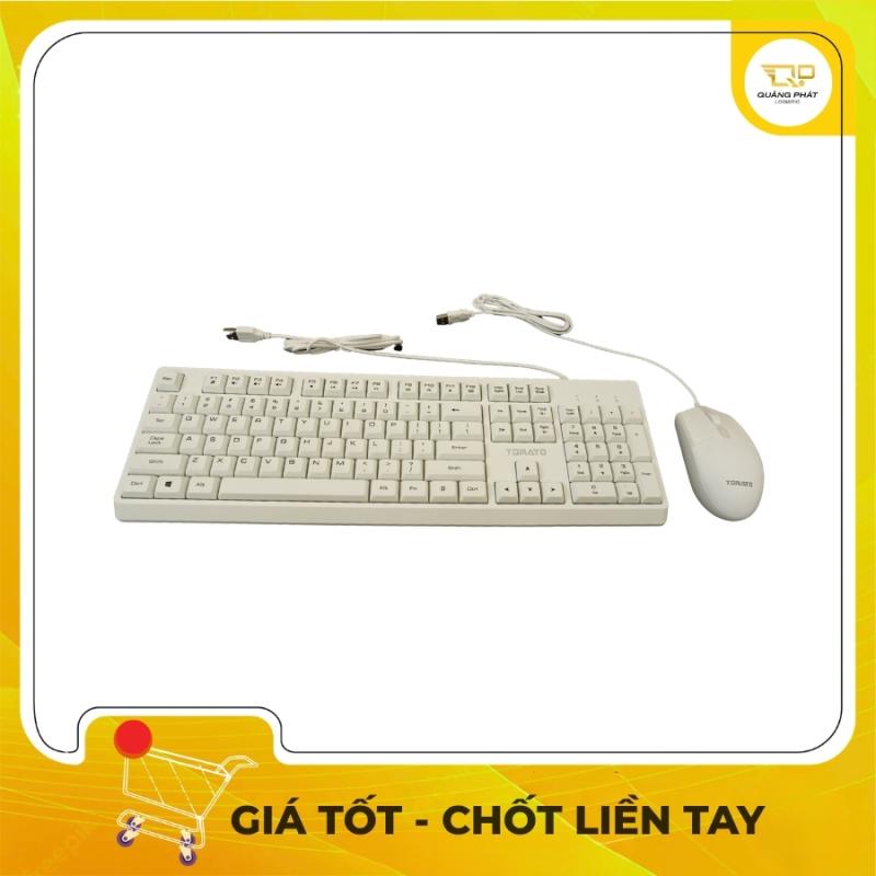 Bộ Bàn Phím Và Chuột Có Dây TOMATO S-100 - Combo Phím Chuột Văn Phòng Màu Trắng