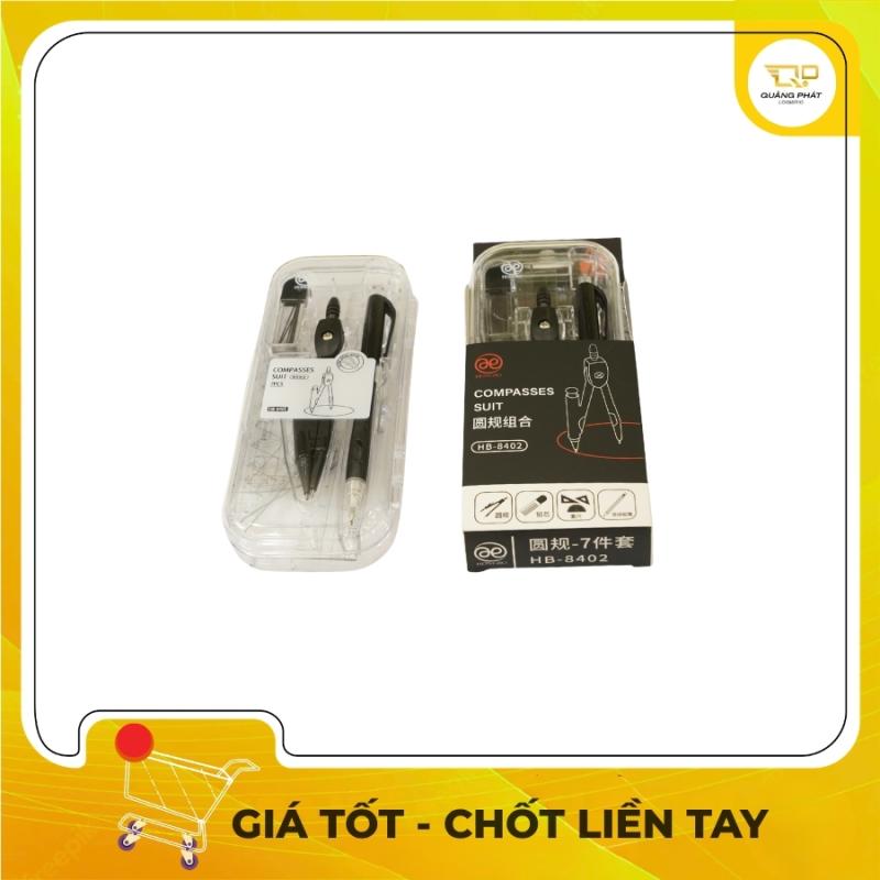 Bộ Dụng Cụ Học Tập & Compa Chuyên Dụng HB-8402 7 Món
